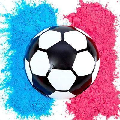 Revéler le sexe Les accessoires de confetti Poudre de remplissage 14*14*14cm Football pour les célébrations de bébé