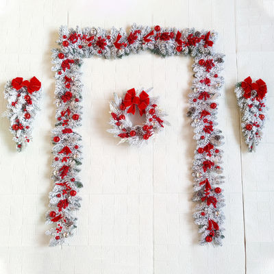 Logo personnalisé Porte d'entrée de Noël joyeux Guirlande de pin artificiel pour la décoration de fête