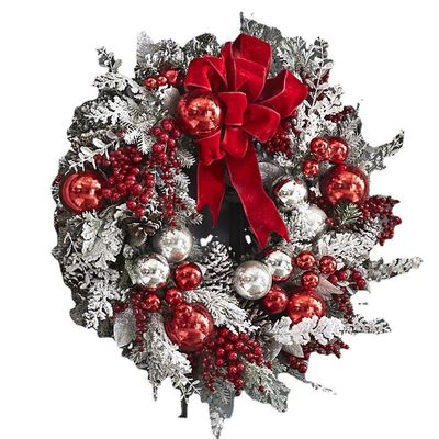 Logo personnalisé Porte d'entrée de Noël joyeux Guirlande de pin artificiel pour la décoration de fête