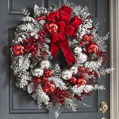 Logo personnalisé Porte d'entrée de Noël joyeux Guirlande de pin artificiel pour la décoration de fête