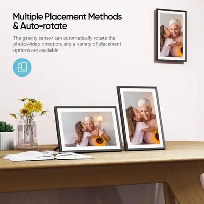 Fourniture en vrac 10 pouces 16g WiFi LCD Vidéo en nuage Télécharger Frameo Cadre photo numérique