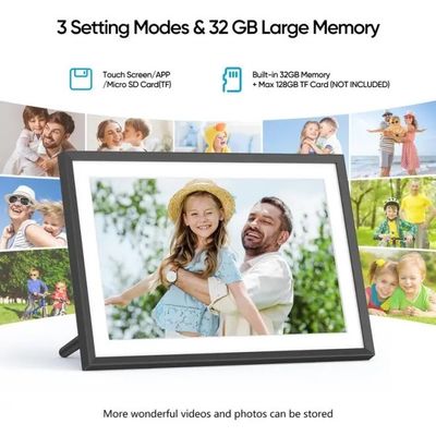 Fourniture en vrac 10 pouces 16g WiFi LCD Vidéo en nuage Télécharger Frameo Cadre photo numérique