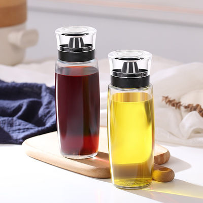 Spray à huile en verre Dispenser de vinaigre Bouteille 280 ml 9,5 oz avec pompe à échelle de mesure