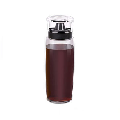 Spray à huile en verre Dispenser de vinaigre Bouteille 280 ml 9,5 oz avec pompe à échelle de mesure