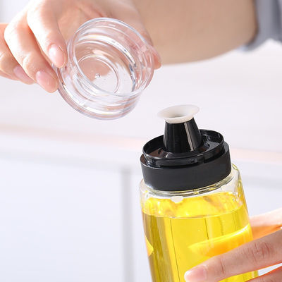 Spray à huile en verre Dispenser de vinaigre Bouteille 280 ml 9,5 oz avec pompe à échelle de mesure