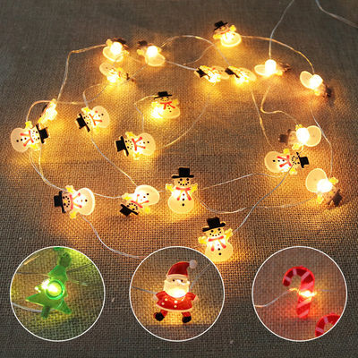 Lumières de Noël à LED rouge Homme de neige à cordes Père Noël Étoile Produit décoratif de vacances