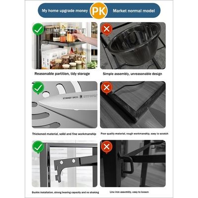 Organisez efficacement votre cuisine avec ce porte-pot en acier et l'organisateur sous l'évier