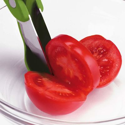Ciseaux de salade avec poignée PP TPR Green Vegetable Chopper pour couper la salade