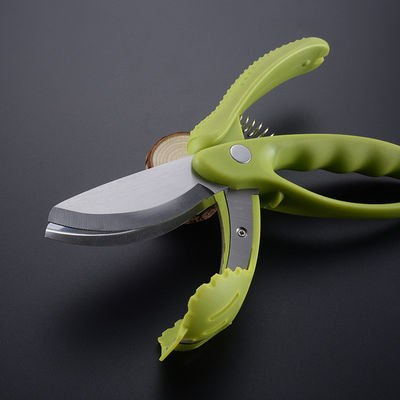 Ciseaux de salade avec poignée PP TPR Green Vegetable Chopper pour couper la salade