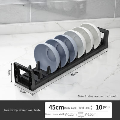 Plateau réglable Plate Bowl Rack Porte-vaisselle dans le tiroir de l' armoire de cuisine organisateur de vaisselle