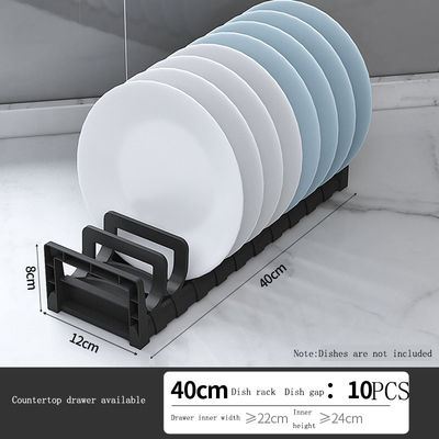 Plateau réglable Plate Bowl Rack Porte-vaisselle dans le tiroir de l' armoire de cuisine organisateur de vaisselle