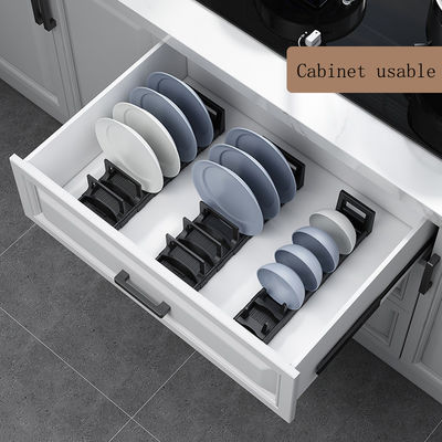 Plateau réglable Plate Bowl Rack Porte-vaisselle dans le tiroir de l' armoire de cuisine organisateur de vaisselle