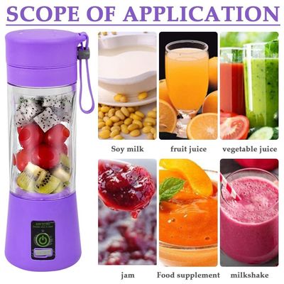 La machine à mélanger les bouteilles de glace en silicone PC électrique mini maison USB 2/4/6 lames Juicer tasse