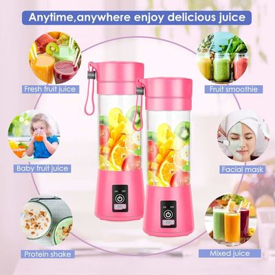 380 ml de capacité Mini Blender USB Rechargeable Juice de fruits Portable Juicer Coupe pour la maison