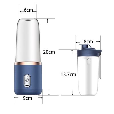 400 ml Capacité tasse de jus électrique pour les outils de fruits et légumes Portable et rechargeable