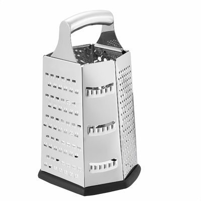 Accessoires de cuisine les plus vendus 6 côtés grilleuse manuelle de fromage en acier inoxydable 410