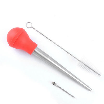 304 acier inoxydable tube d'assaisonnement par goutte à goutte en silicone pour barbecue