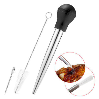 304 acier inoxydable tube d'assaisonnement par goutte à goutte en silicone pour barbecue