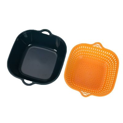 Entreposage de légumes ménagers 6 pièces en plastique à double couche multi-évacuation d'eau panier de drainage propre