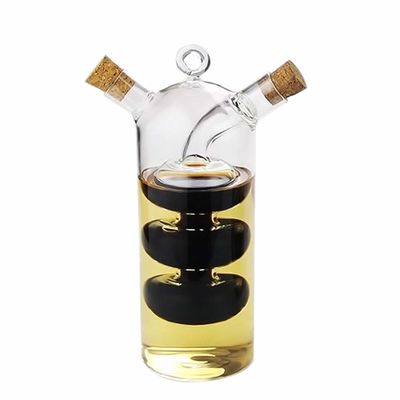 Container de cuisine à bulles en verre transparent 2 en 1 pour séparer la bouilloire et la bouteille de cruet