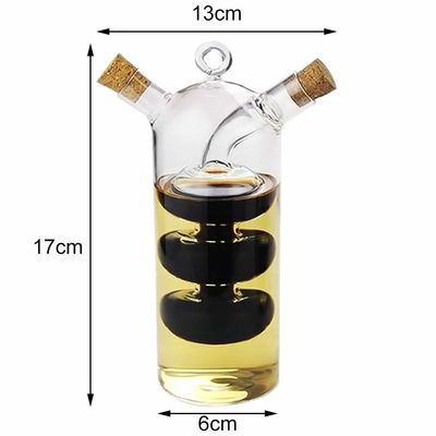 Container de cuisine à bulles en verre transparent 2 en 1 pour séparer la bouilloire et la bouteille de cruet