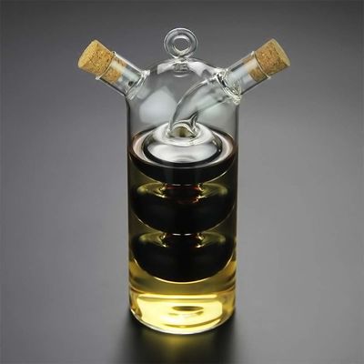 Container de cuisine à bulles en verre transparent 2 en 1 pour séparer la bouilloire et la bouteille de cruet
