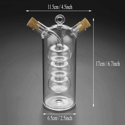 Container de cuisine à bulles en verre transparent 2 en 1 pour séparer la bouilloire et la bouteille de cruet
