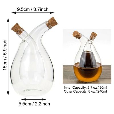 350 ml bouteille de pot de séparation bouilloire ensemble gravy bateau pour Oliver huile et distributeur de vinaigre