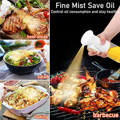 Logo personnalisé 230 ml Sprayer de vinaigre de verre Spray d'huile d'olive Bouteille Mister pour les outils ménagers