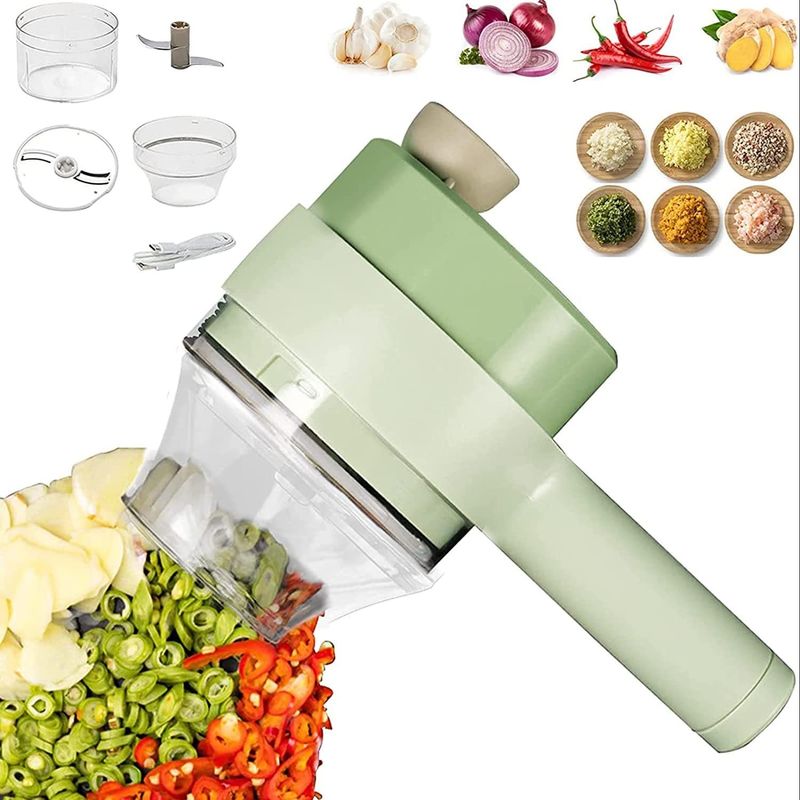 Coupeuse de cuisine en acier inoxydable de type ABS PP PC Europe Portable 4 en 1