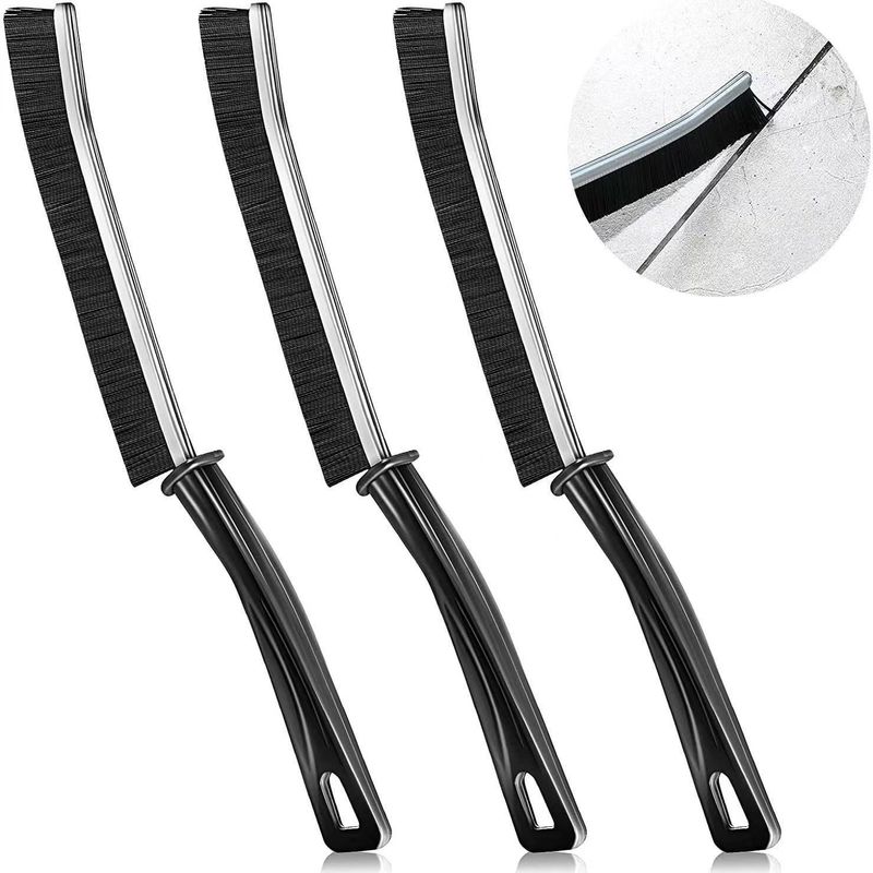 Brosses de nettoyage de crevasses à poils durs noirs pour le nettoyage en profondeur des coins difficiles d'accès