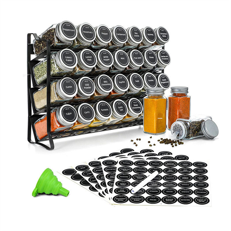 4 couches de fil métallique de treillis en fer rack de pot d'épices pour la cuisine organisation Rack Taille 30 * 9,8 * 23,3 cm
