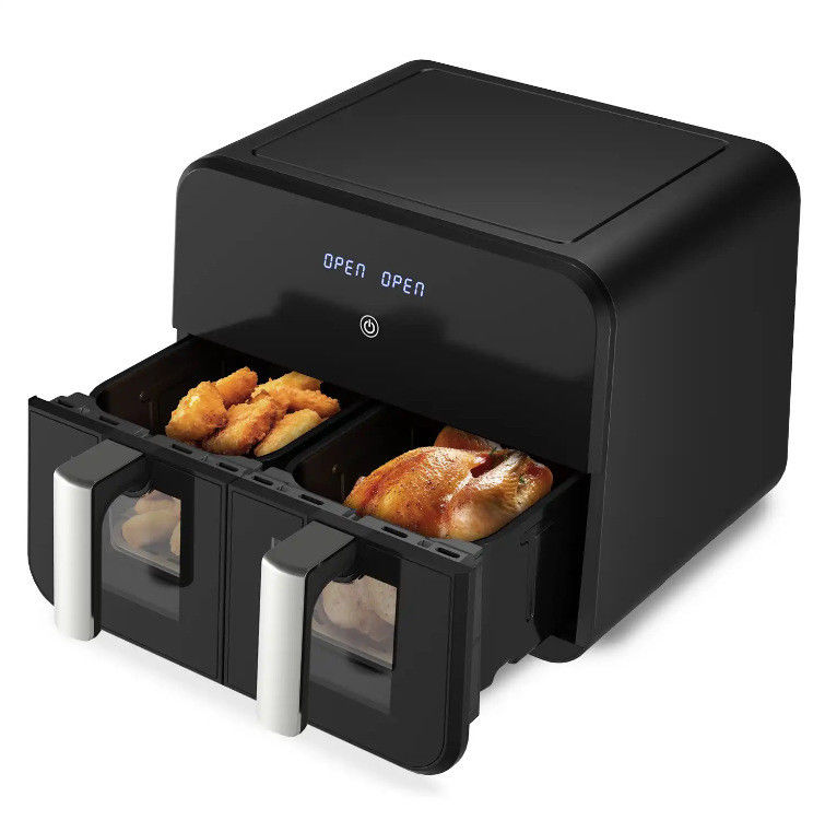 9L écran tactile Friture à double air Friture électrique à fond Smart Rack sans huile
