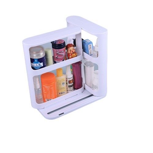 Commodité de rotation 2 rangée rotatif rack d'épices pour le stockage de l'armoire de cuisine à retirer
