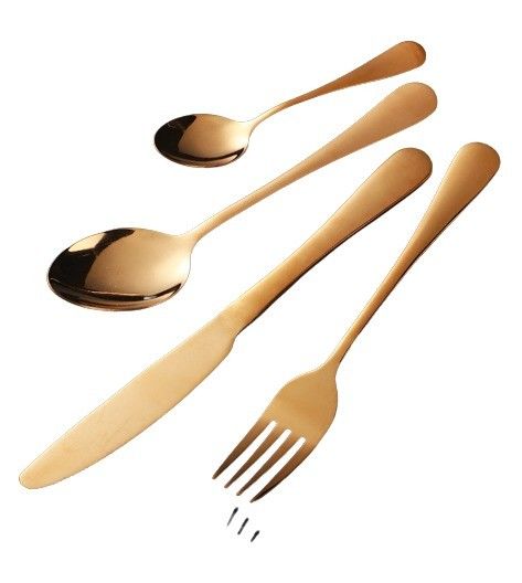 193G Outils en vrac Plaqué or Couverts en acier inoxydable Ensemble de couverts Cuisine fourchette cuillère couteau
