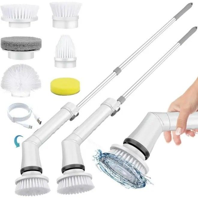 La brosse à nettoyer électrique en plastique blanc est la plus vendue