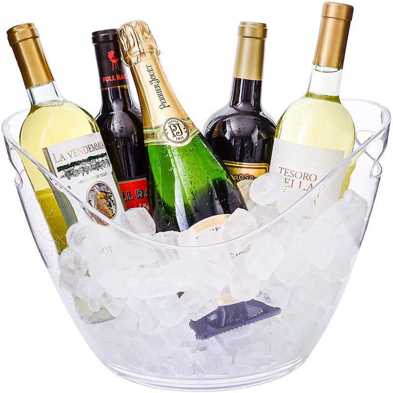 8L LED Bouteille de glace en plastique acrylique Style de conception moderne pour le bar de fête Bouteilles Tongs Type
