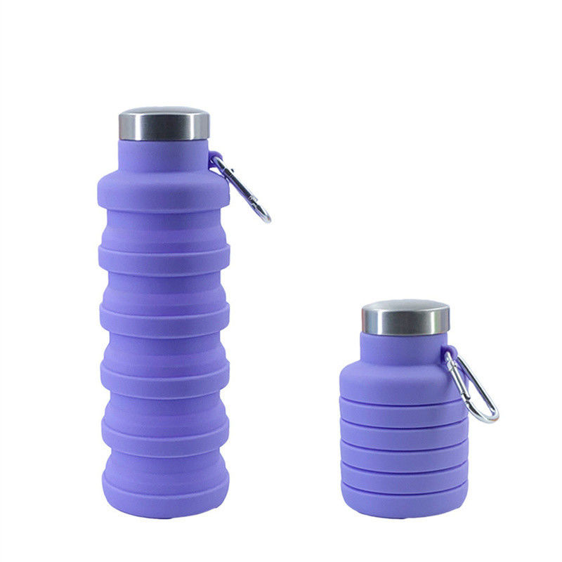 Conception rétractable Bouteille d'eau de sport en silicone de grande capacité pour les activités de plein air