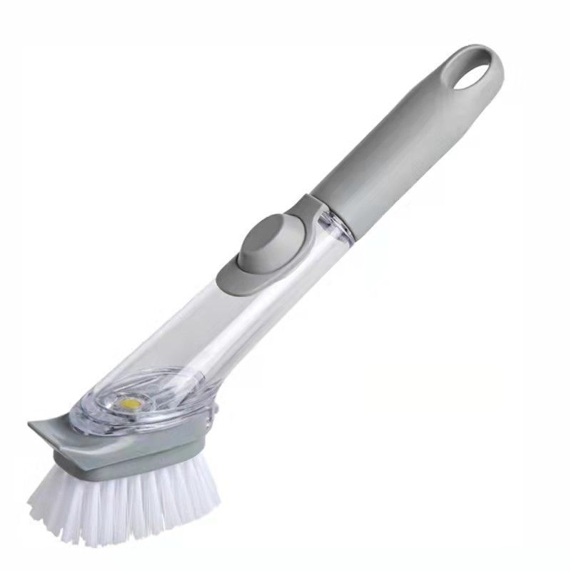 Outils de cuisine Brosse à nettoyer 2 en 1 Brosse à laver les plats avec poignée longue et éponge