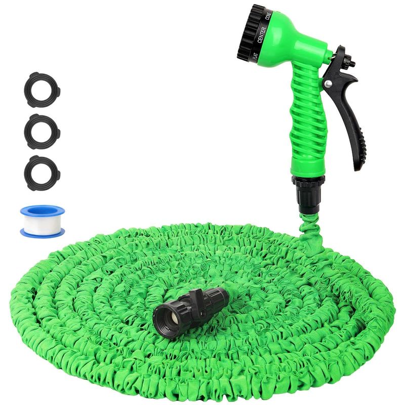 Arrosage fait simple élargissable Magic Flex chauffé tuyau de jardin 25-200FT avec pistolet à pulvérisation