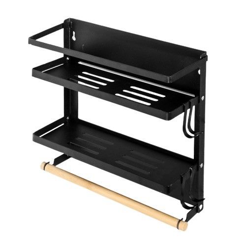 Magnétique Cuisine Organisateur Porte-serviettes en papier Étagère métallique Espice Étagère de stockage Étagère de réfrigérateur