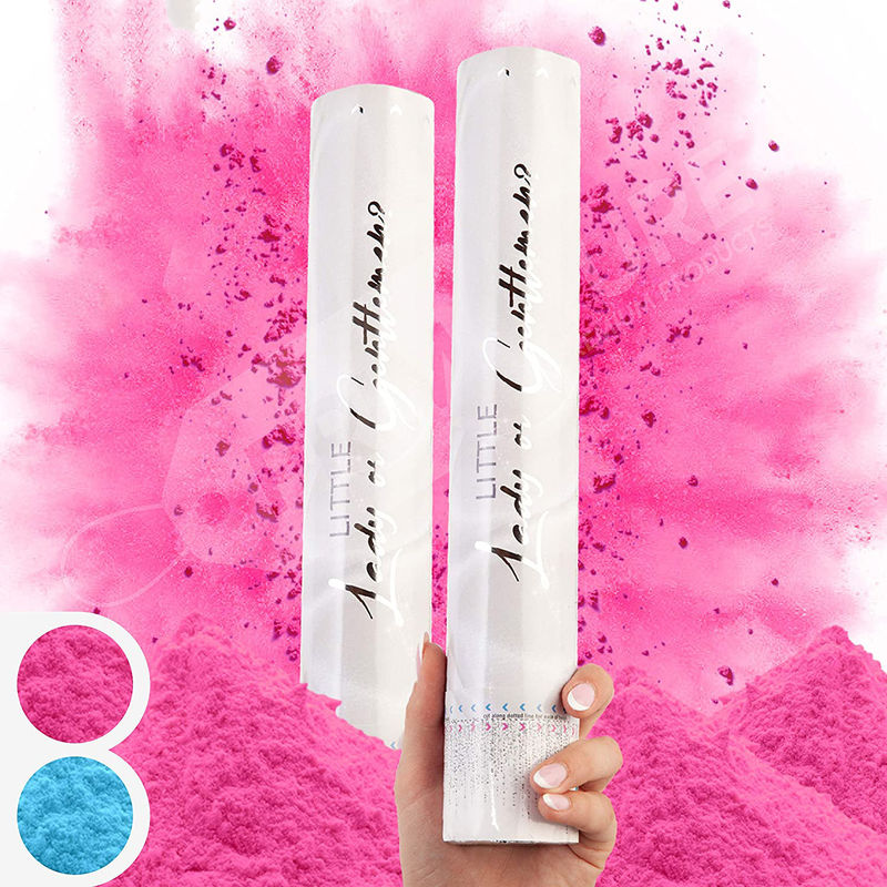 60cm Révéler le sexe Confetti Cannon Popper Smoke Powder Confetti Buttons pour les fournitures de fête
