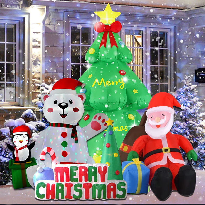 Décorations de soirée en polyester Ornements avec lumières de Noël à LED