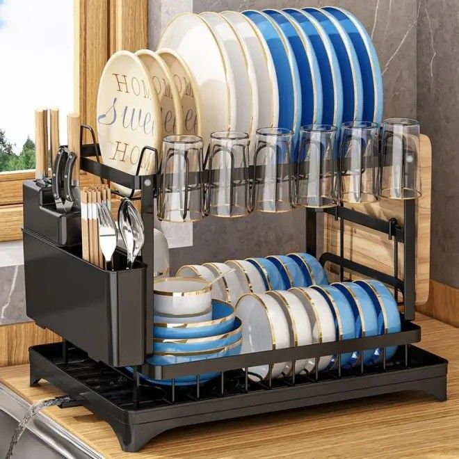 85*32*15cm Plateau d'organisation pour le séchage durable et hygiénique des plats