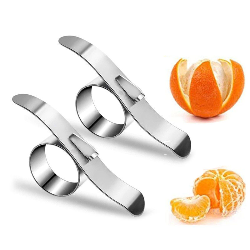 430 anneau en acier inoxydable mini taille éplucheur de fruits gadget de cuisine manuel éplucheur d'orange