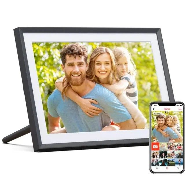 Fourniture en vrac 10 pouces 16g WiFi LCD Vidéo en nuage Télécharger Frameo Cadre photo numérique