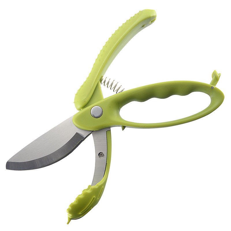 Outils de coupe de la salade de fruits en acier inoxydable avec poignée multi-PP TPR et pinces à salade