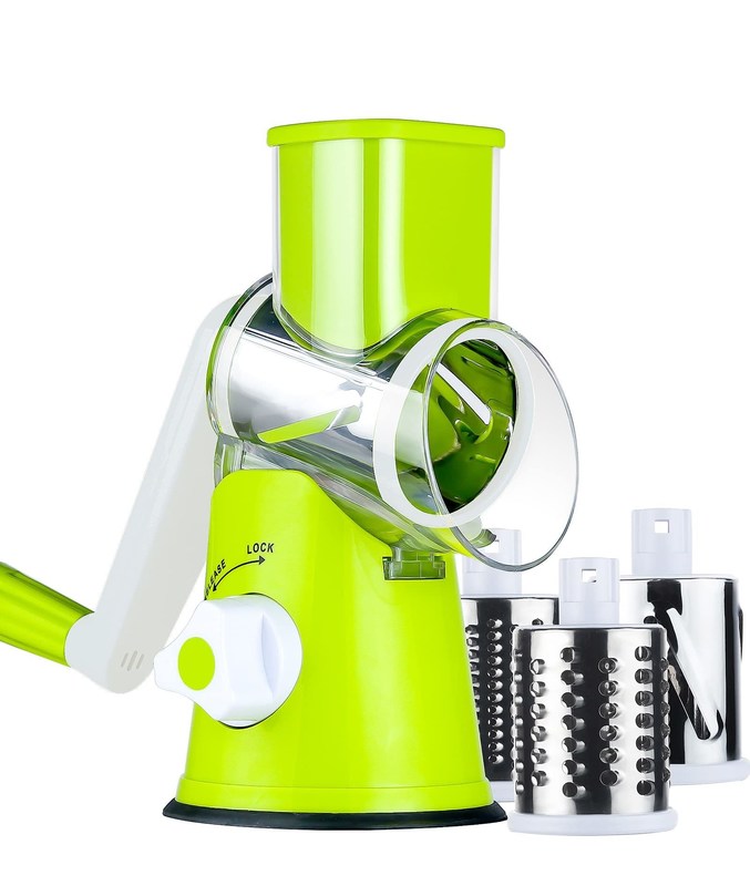 Meilleur vendeur Gratteur rotatif de fruits et légumes Coupeuse multi-fonctions en acier inoxydable