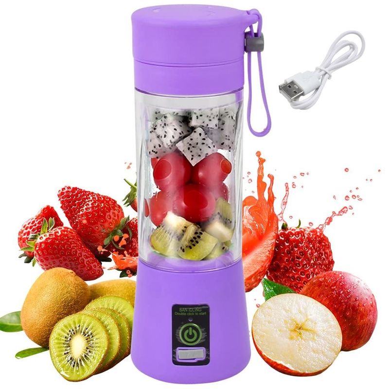 La machine à mélanger les bouteilles de glace en silicone PC électrique mini maison USB 2/4/6 lames Juicer tasse