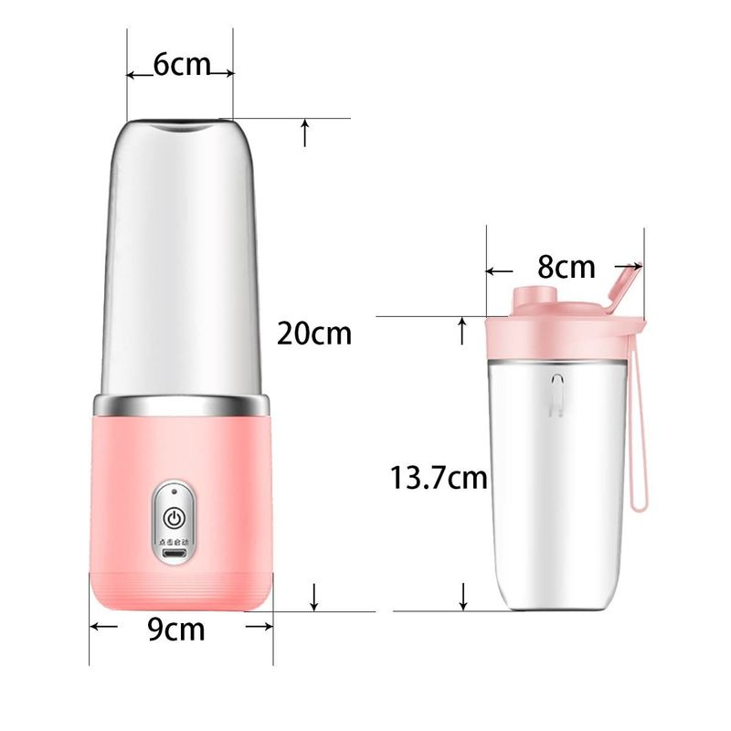 400 ml Capacité tasse de jus électrique pour les outils de fruits et légumes Portable et rechargeable